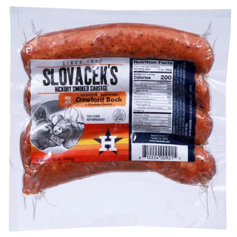 Slovaceks Smoked Sausage Links Karbach Brewing Crawford Bock