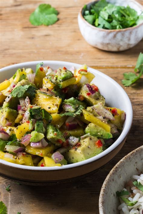 Mango Avocado Salad Perfect With Anything Spicy Properfoodie