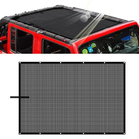 Mesh Shade Bikini Top For Jeep Wrangler Tj Uv Protection Sunshade Cover Front Rear