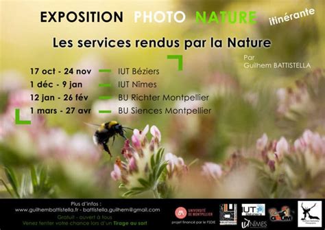 Exposition photographique itinérante Les services rendus par la nature