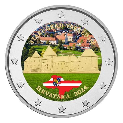 2 euros Croatie 2024 Château de Varazdin en couleur Philatelie72