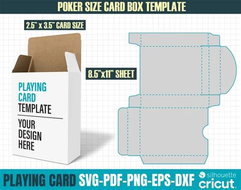 Playing Card Box Template Svg, Box Svg, Box Template Svg, Gift Box ...