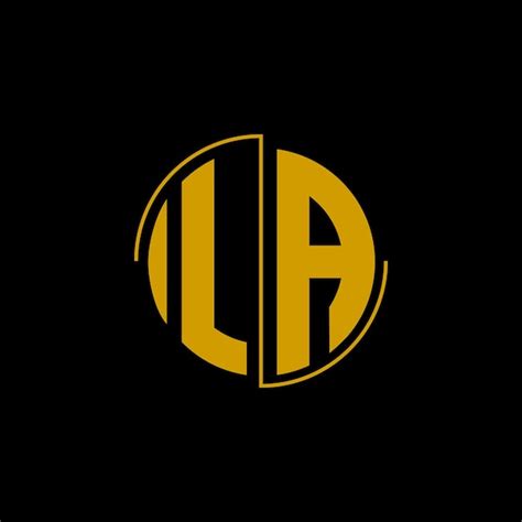 Premium Vector | Letter circle logo design 'la'