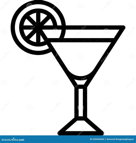 Sidecar Cocktail Icon Alcoholic Mixed Drink Vector Stock Vector