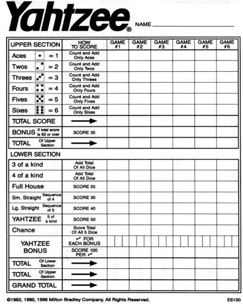 Yahtzee Card Freebie Printables! | Yahtzee score sheets, Yahtzee game