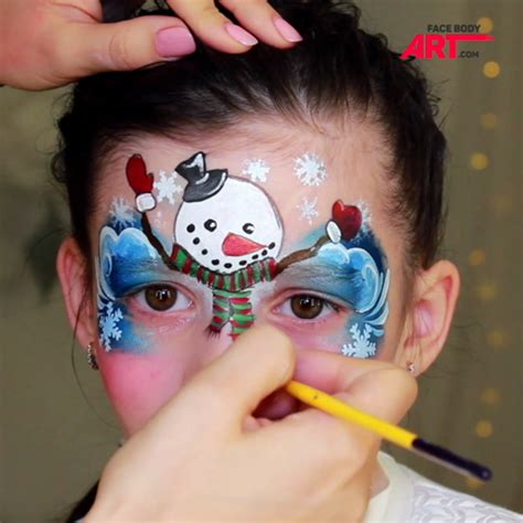 Pin By Kristin Stuckmyer On Winter Face Painting Christmas Face Painting Face Painting