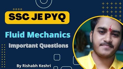 Ssc Je Fluid Mechanics Ssc Je Pyq Most Expected Questions