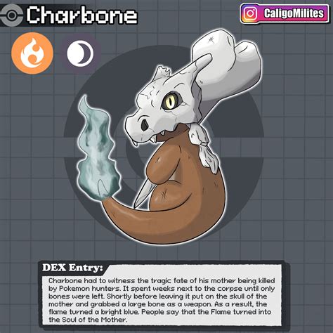 Fusion: Charmander and Cubone by CaligoMilites on DeviantArt