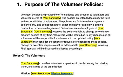 The Open Sanctuary Projects Volunteer Policy Handbook The Open