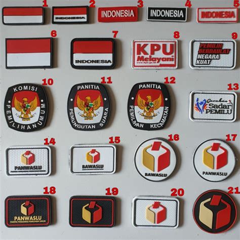 Jual Patch Rubber Logo Pemilihan Umum Pps Ppk Garuda Bendera