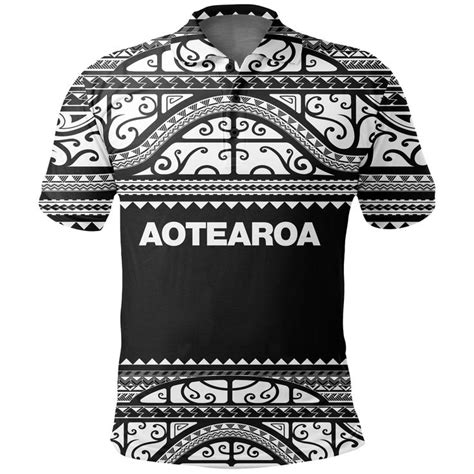 Aio Pride Aotearoa New Zealand Maori Polo Shirt Silver Fern White