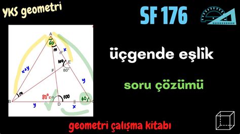 176 Üçgende Eşlik📣soru çözümü📣 Karekodlu Döküman 🔆yks Geometri Youtube