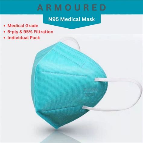 N95 Medical Surgical Protective Duckbill Disposable Adult Face Mask 5 Ply Individual Pack