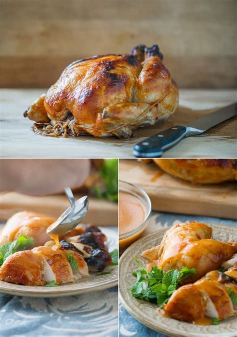 Sriracha Roast Chicken Recipe And Sriracha Gravy White On Rice Coupl