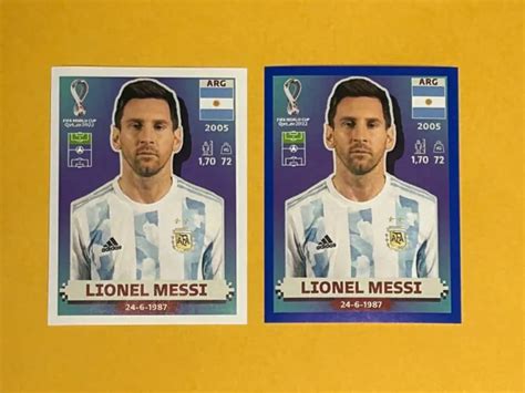 PANINI FIFA WORLD Cup Qatar 2022 LIONEL MESSI Blue White Parallel