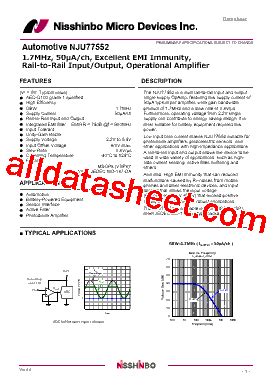 NJU77552 Datasheet PDF Nisshinbo Micro Devices Inc