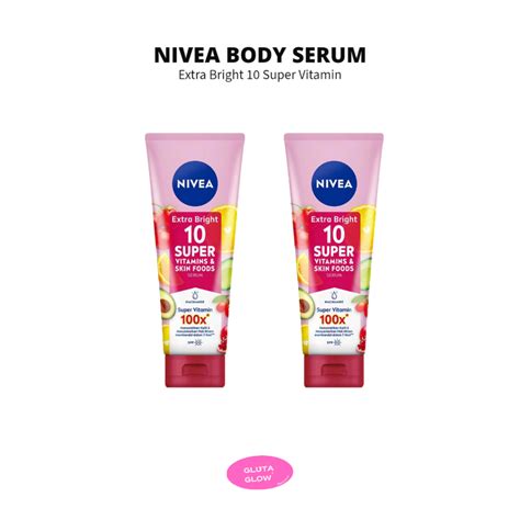 Jual Nivea Extra Bright Body Serum Super Vitamin Skin Food