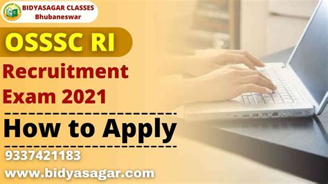 How To Apply For Osssc Ri Recruitment Exam 2021 Bidyasagar Classes