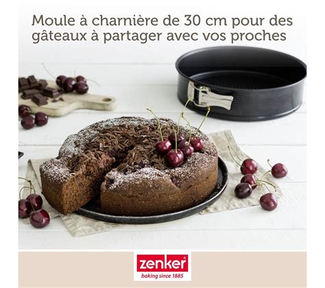 Moule Démontable à Fond Plat Noir Métallisé Ø 30 Cm Moule à gâteau