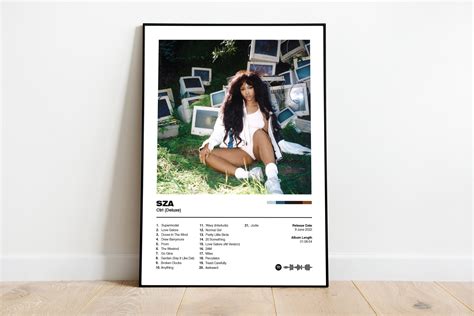 Sza Ctrl Deluxe Album Poster Spotify Poster Cover Wall Etsy