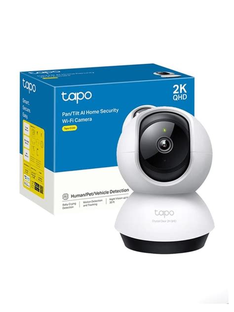 TP LINK Tapo C220 Pan Tilt Smart AI 2K 4MP QHD 1440p Home Security Wi