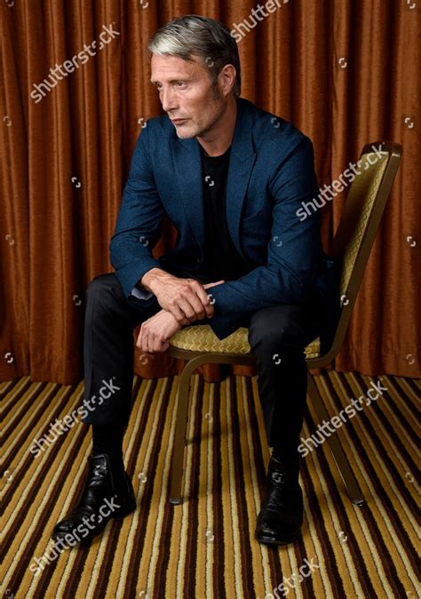 Mads Mikkelsen Poses Montage Hotel Beverly Editorial Stock Photo