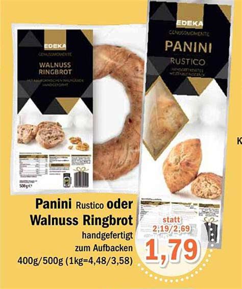 Panini Rustico Oder Walnuss Ringbrot Angebot Bei Aktiv Irma Prospekte De