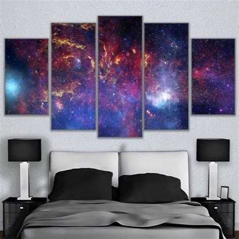 Toile Pi Ces Tableau Galaxie Pleine D Toiles D Coration Moderne Avec