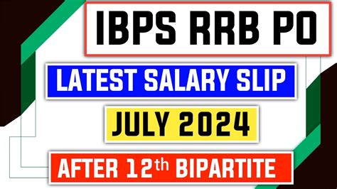 IBPS RRB PO New Joinee Salary Slip 2024 After 12th Bipartite YouTube