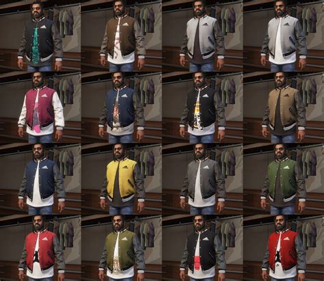 Adidas Bomber Jackets Texture Pack For Franklin V13 Gta 5 Mod