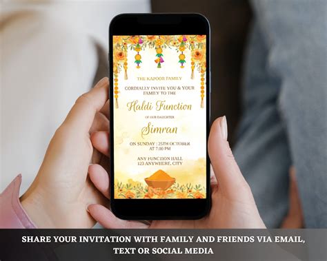 Indian Haldi Invitation Template Pithi Invitation As Maiyan Invite