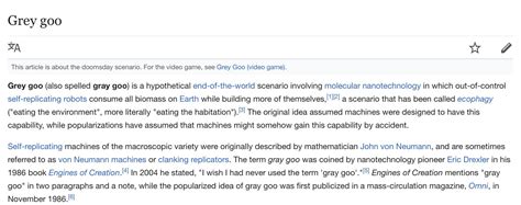 I did not know that the “grey goo” scenario was a real idea : r/SCP