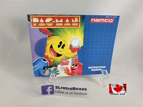 Manual Nes Pac Man Namco Nintendo Replacement Instruction Manual