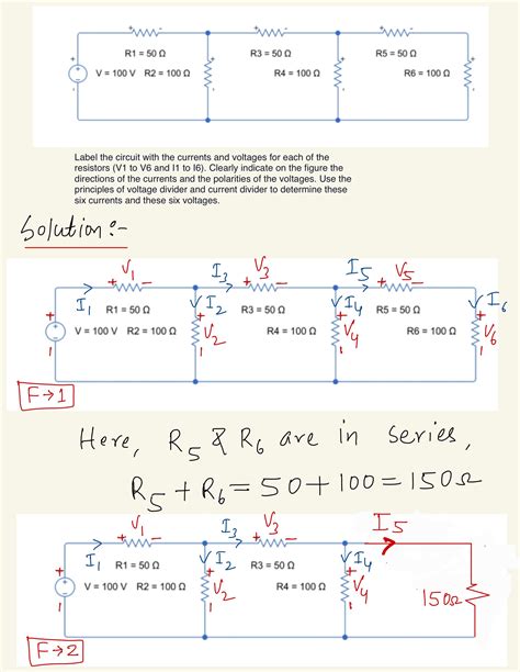 Solved Label The Circuit With The Currents And Voltages For Each Of