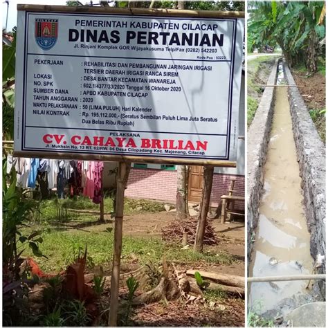 Proyek Pengerjaan Jaringan Irigasi D I Ranca Sirem Kecamatan Wanareja