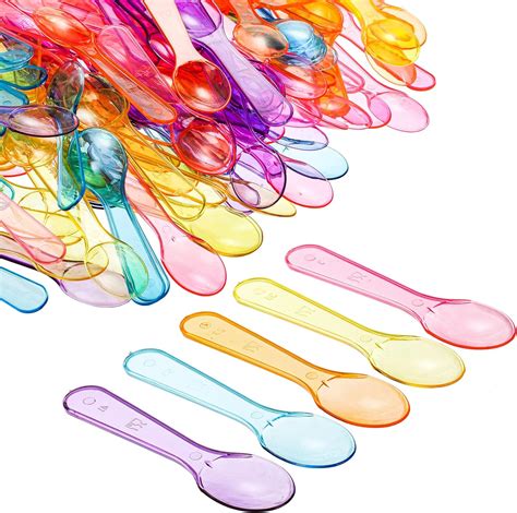 Hiceeden Pack Colored Taster Spoons Inch Disposable Mini