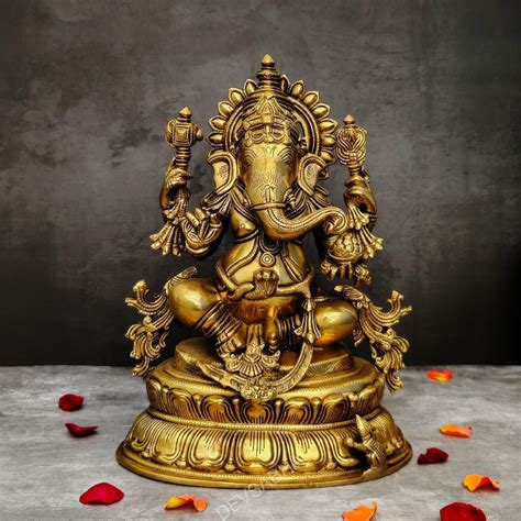 Buy This Large Size Brass Ganesha Idol Height 16 Inch Devsabha