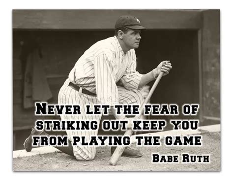 Babe Ruth Nunca Dejes Que Miedo Gran Póster Motivacion Envío gratis