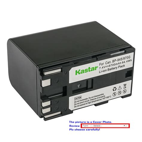 Kastar Battery LED Super Charger For Canon BP 970G BP945 Canon XF100