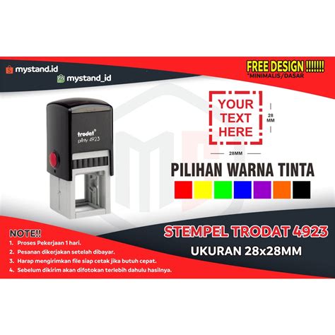 Jual STEMPEL TRODAT 4923 STEMPEL KOTAK STEMPEL WARNA STEMPEL LOGO