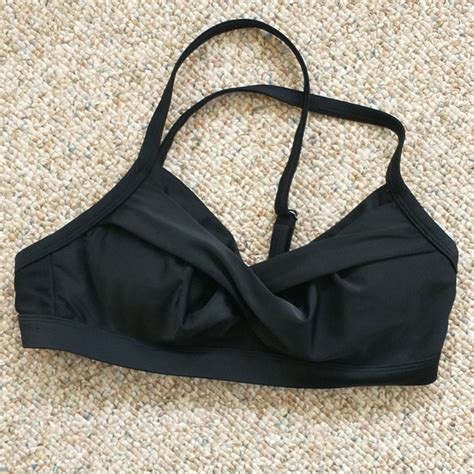 Athleta Swim Athleta Bikini Top Twister Black Size Bc Poshmark