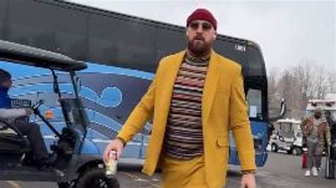 Travis Kelce Arrives At Highmark Stadium As He Gears Up To Face Buffalo