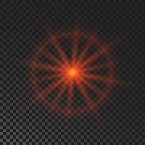 Premium Vector Red Glowing Sparkling Star