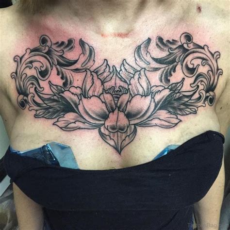 50 Beautiful Lotus Tattoos On Chest Tattoo Designs TattoosBag