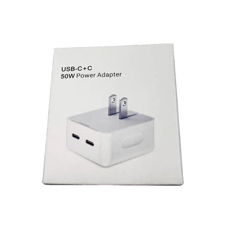 Ripley ADAPTADOR 50W DUAL USB C PARA IPHONE IPAD MACBOOK AIR