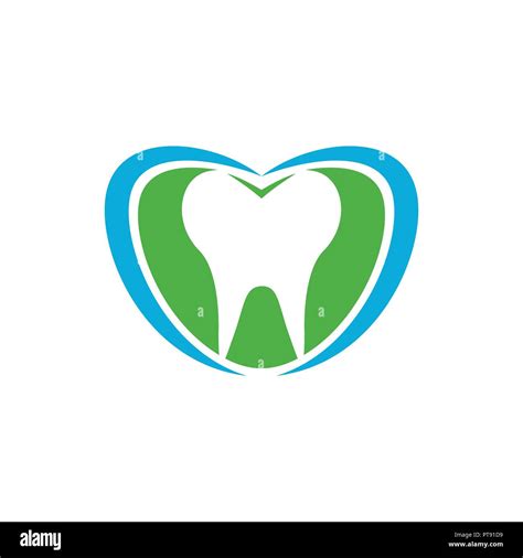 Dental Total Care Blue Green Vector Symbol Graphic Logo Design Template