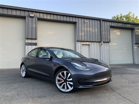 2018 Model 3 Long Range AWD Performance Midnight Silver Cbcf2