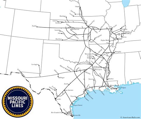 Missouri Pacific Railroad Map I Started My Railroad Career In Falls