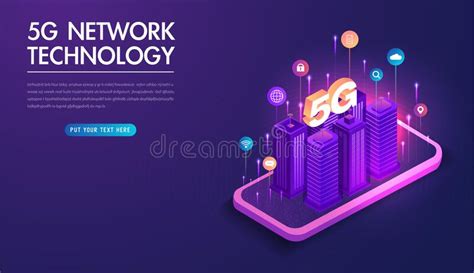 5g Network Wireless Technology Vector Illustration High Speed Mobile