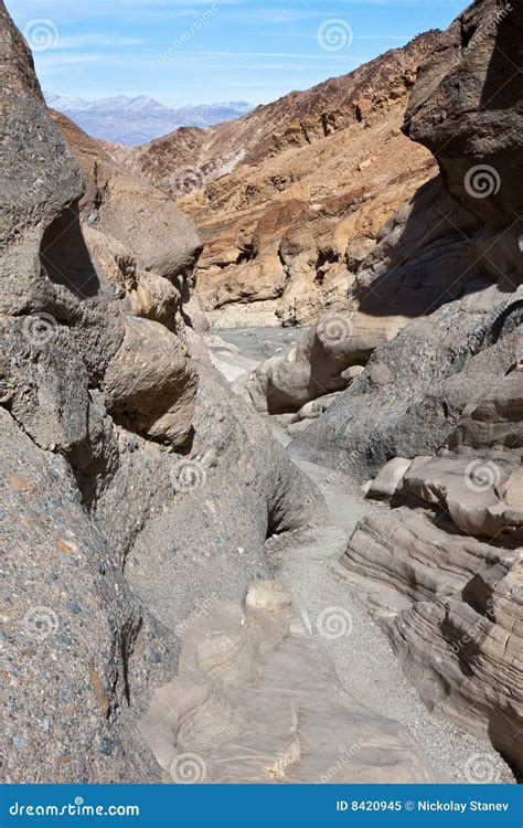 Mosaic Canyon Narrows Stock Image Image Of Narrow Brown 8420945